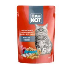 Пан Кіт Риба для кішок у рибному соусі 24х100 г